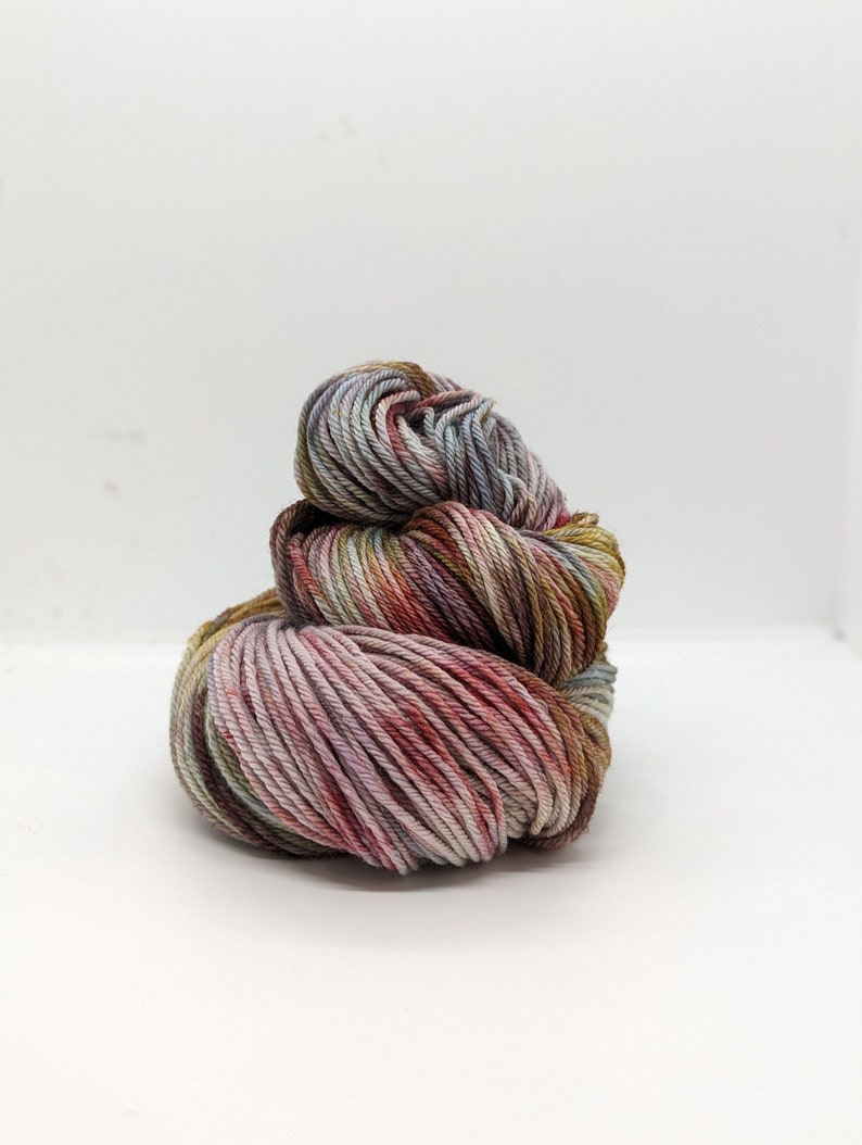 Worsted weight merino yarn 100% Superwash Merino Sweater weight yarn. Medium Weight yarn. Multicolored yarn Bounty Hunter LGW image 3