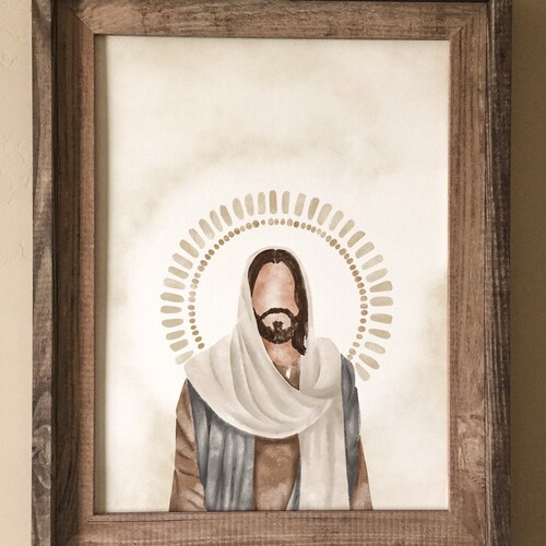Jesus Christ Watercolor Print I Know That My Redeemer Lives - Etsy