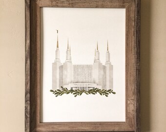 Washington DC Temple. Art Print - Etsy