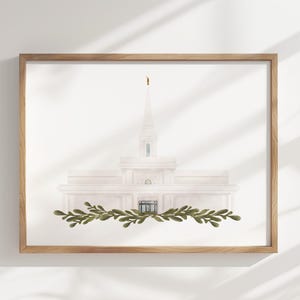 Templo SUD de Orlando, acuarela, descarga instantánea, regalo de boda, decoración del hogar