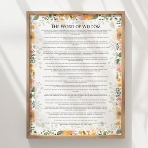 The Word of Wisdom, digital download, 9x12 JPG