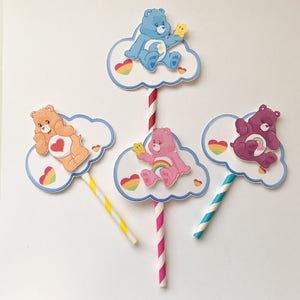 Care Bear Cupcake Toppers/ Care bear party/ cupcake toppers SET of 12