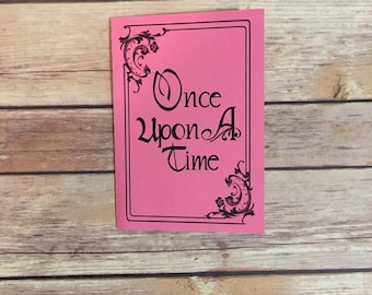 Once Upon a Time Storybook Invitation /set of 12 with Library Card and envelopes