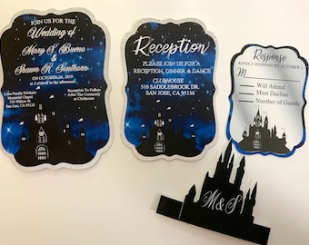 Fairytale Invitation Suite/Castle Wedding Invitatons/Princess/Sleeping Beauty