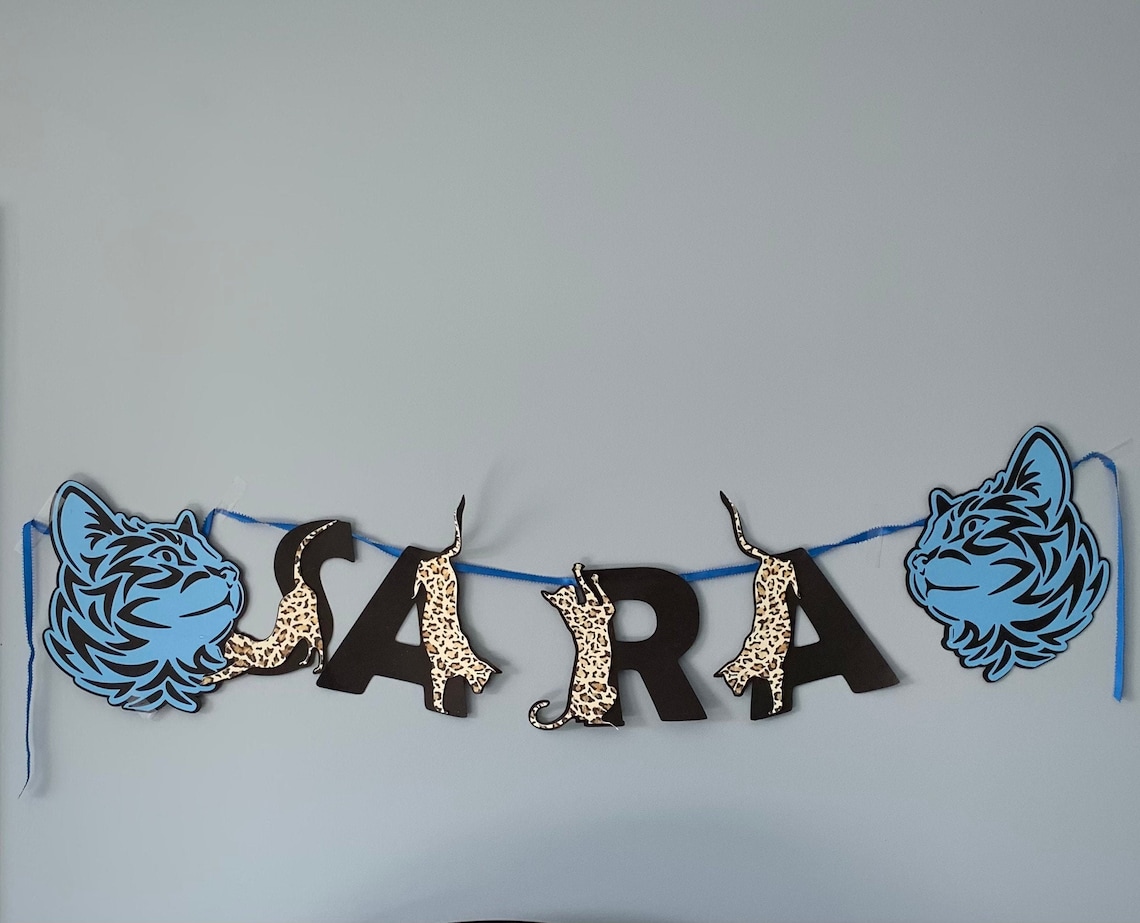 Cat Birthday Banner/crazy Cat Lady Banner/cat Banner - Etsy