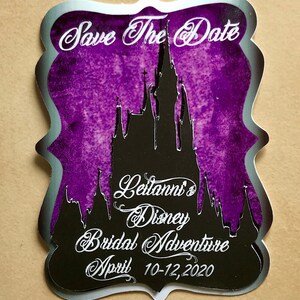 Fairytale Castle Save the Date Magnet: Blue Wedding Invitation image 7
