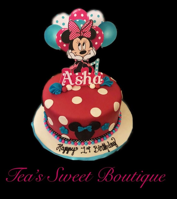 Personalized / Customized Minnie Mouse Cake Topper with Name PKCT083 – Cake  Toppers India