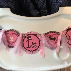 Cowgirl/Rodeo High Chair Banner - First Birthday party decoration.