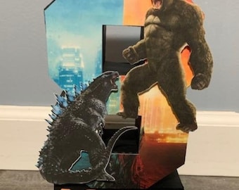 Godzilla vs Kong Number Prop: Custom Party Decoration