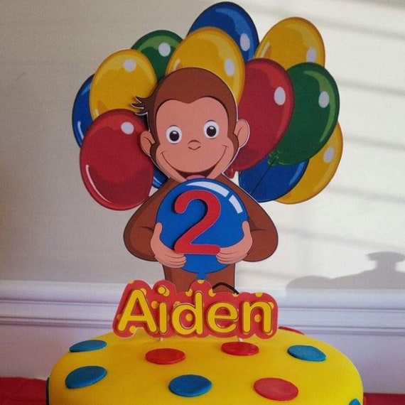 Curious George Cake Topper Personalized Topper Etsy
