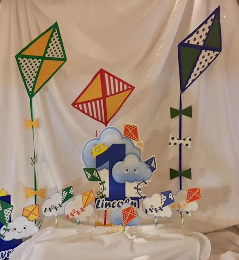 Kite cupcake toppers set of 12 /cupcake topper kite/colorful Etsy