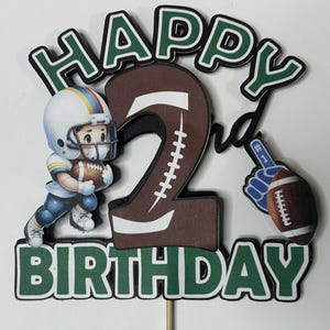 Football Cake Topper/personalized football topper