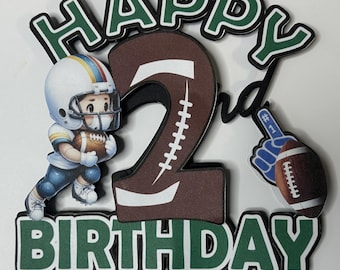Football Cake Topper/personalized football topper