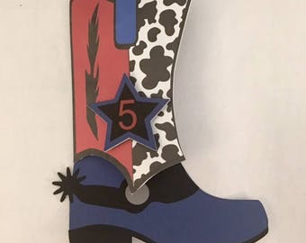 Cowboy Boot Invitation/Western party invite  set of 12 with envelopes