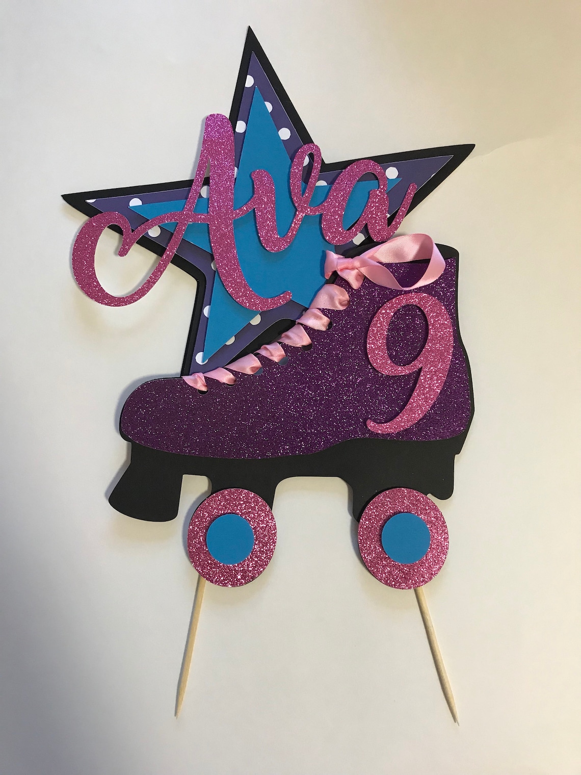Roller Skate Cake Topper/customized Roller Skate Topper Etsy
