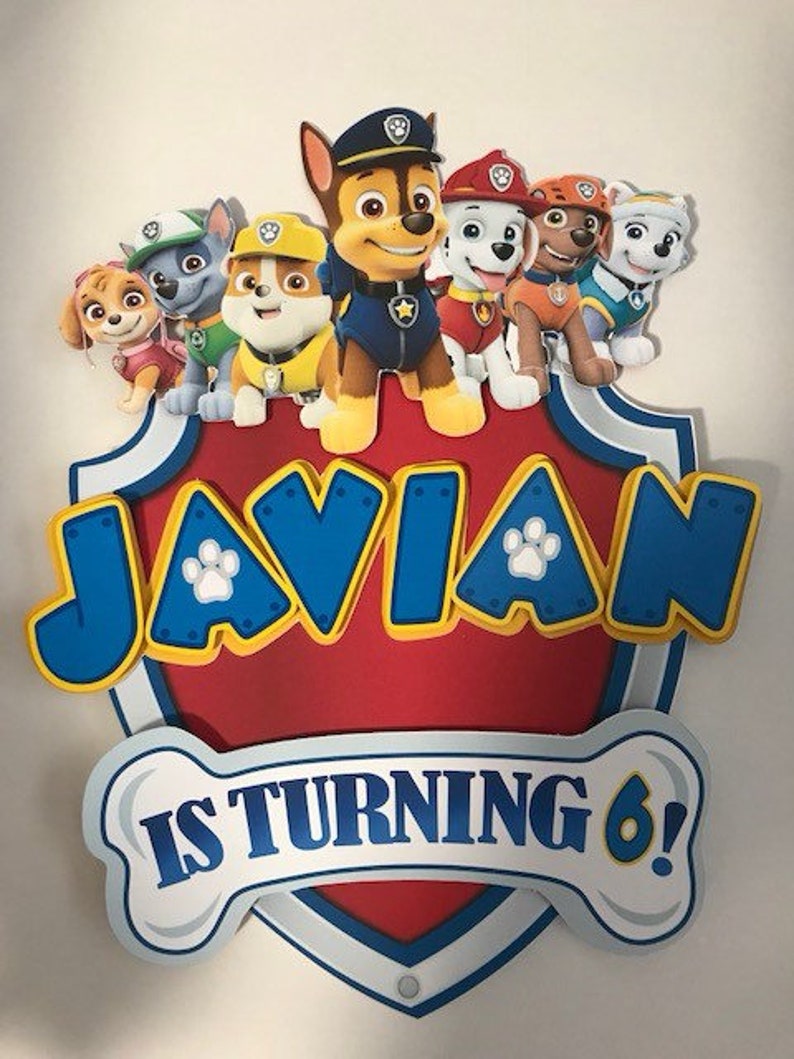 Paw Patrol Inspired Cake Topper/cake topper paw patrol Etsy