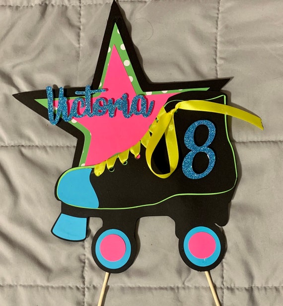 Roller Skate Cake Topper/customized Roller Skate Topper Etsy