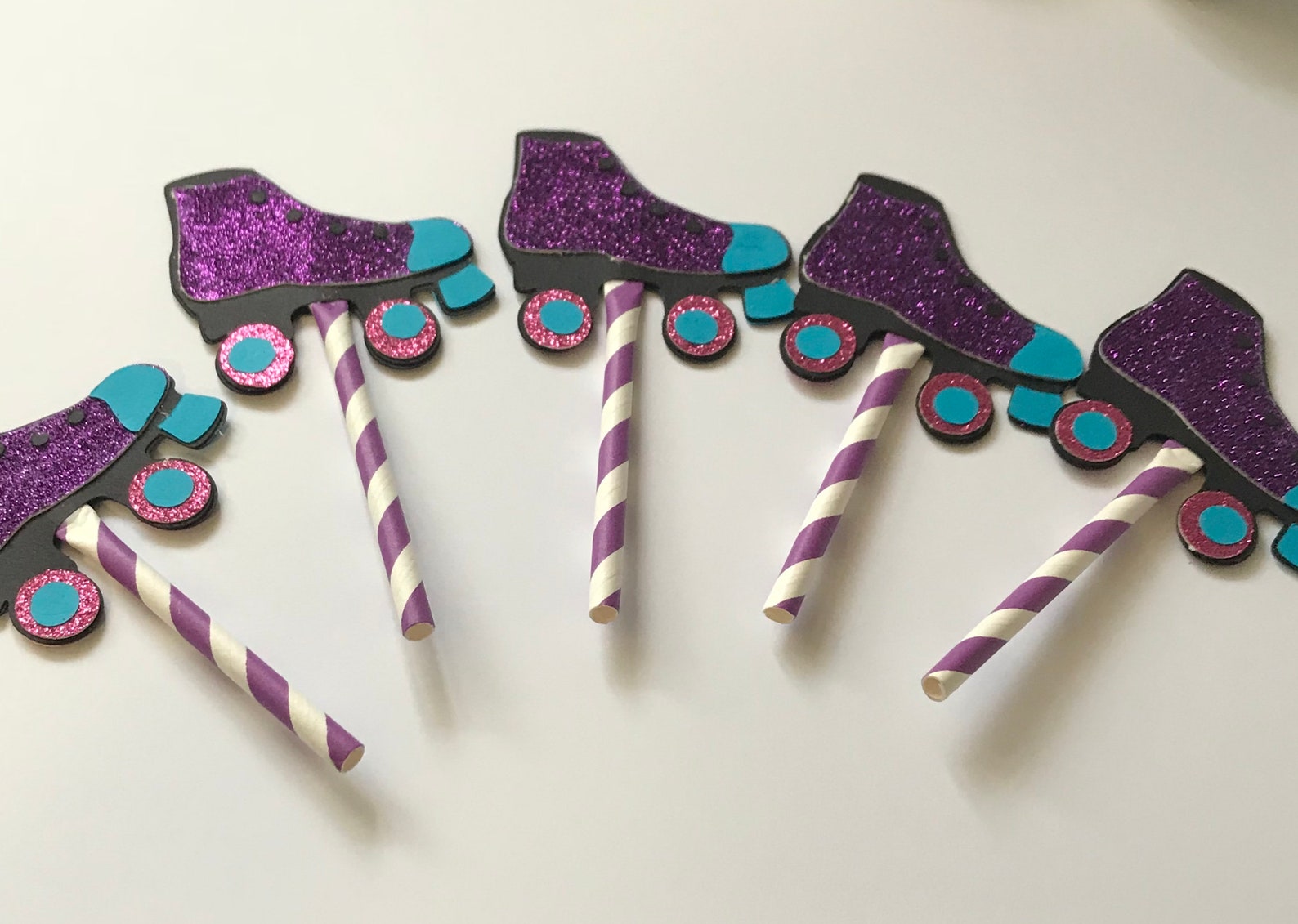 Roller Skate Cupcake Topper/skate Cupcakes/skate Toppers Set Etsy