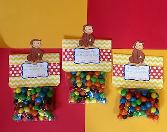 Curious George Treat Bag Toppers