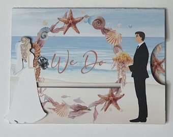 Sliding Bride Wedding Invitation: Fairytale Invite with Envelope