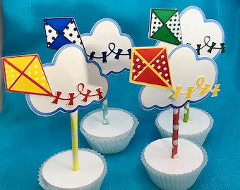 Kite Paper Cut Outs Set of 25 ~ Kite die cuts ~ Kite confetti ~ Kite paper  shapes