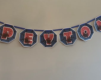 Spiderman Birthday Banner Customized