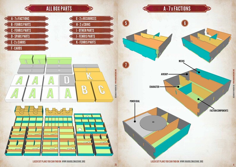 SCYTHE Legendary Box Organizer Insert Laser Cut Plans For Etsy