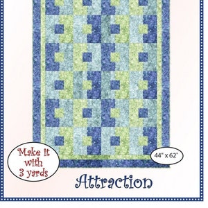 3 Yard Quilt Pattern Attraction by Fabric Cafe