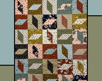 Jackknife Quilt Pattern, 40" x 56" Villa Rosa Designs