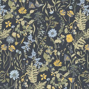 Potager Peaceful Meadow Dusk Floral by Sharon Holland for Art Gallery Fabrics