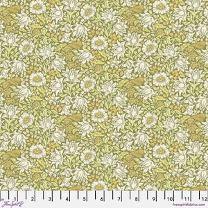 William Morris Buttermere Mallo Mulit Green FreeSpirit Cotton Floral Fabric