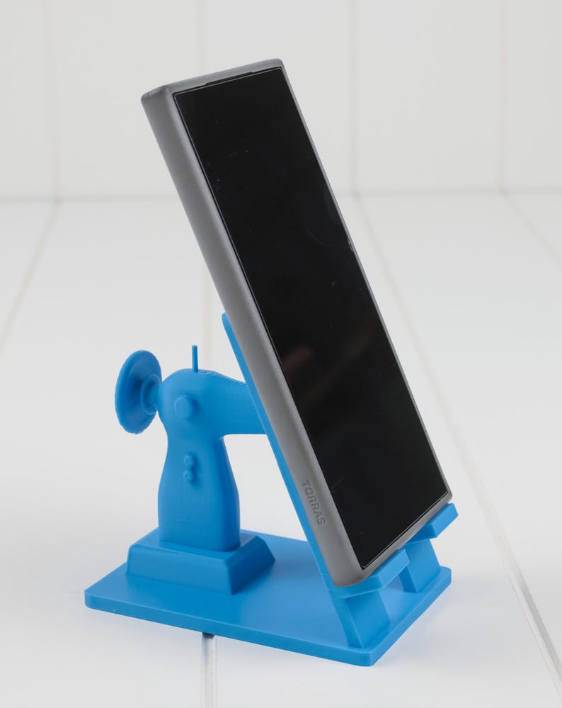 Gift for Sewer/Quilter, Sewing Machine Shaped Phone Stand image 2