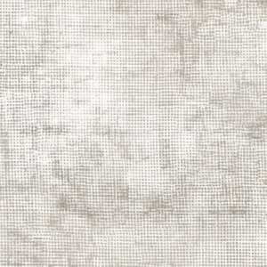 May include: A close-up of a fabric with a textured, grid-like pattern. The color palette is neutral, featuring shades of white and beige. The design has a subtle, mottled appearance.