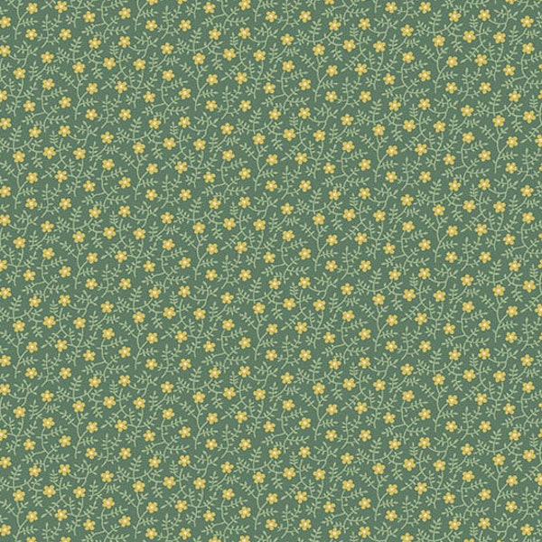 The Seamstress Sage Green Primrose Petite Floral Fabric by Edyta Sitar Laundry Basket Quilts