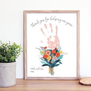Handabdruck Kunst für Kinder, Kita Geschenk, Lehrer Geschenk, Lehrer Danke, Kita Danke, Danke von einem Kind