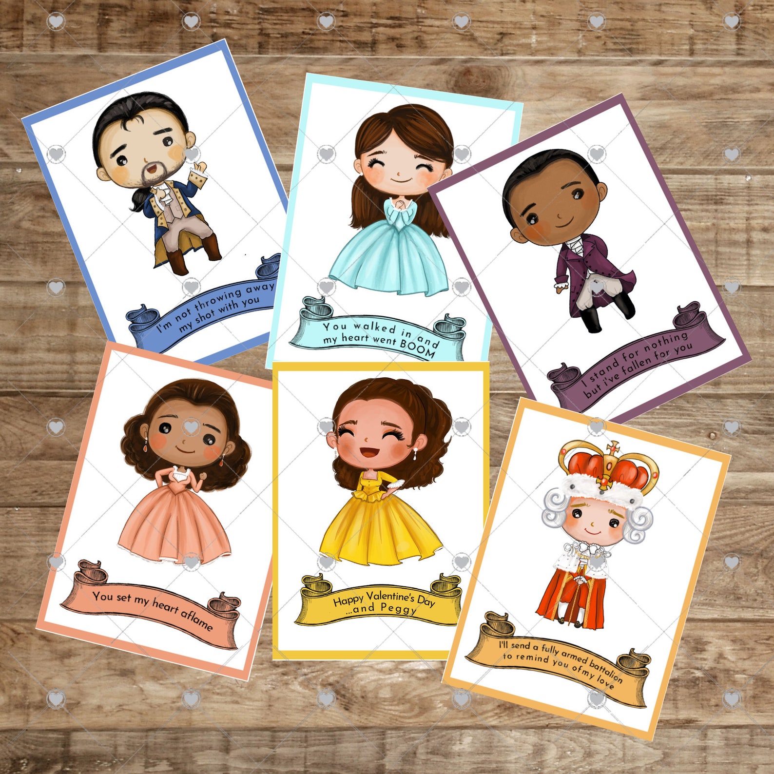 Hamilton Valentine's Day Printable Valentine Prints | Etsy