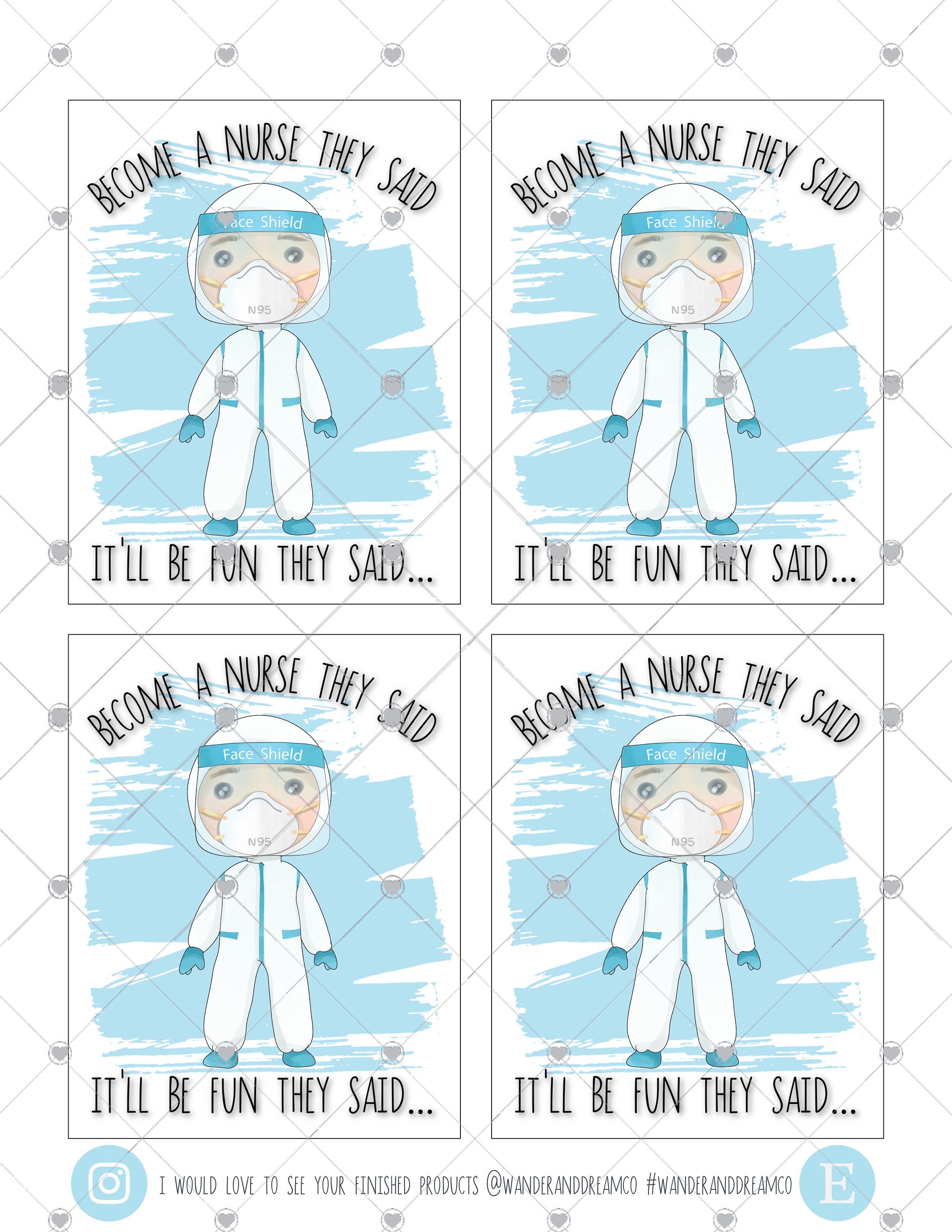 Nurse Wine Labels Printable Wine Labels Healthcare Worker | Etsy