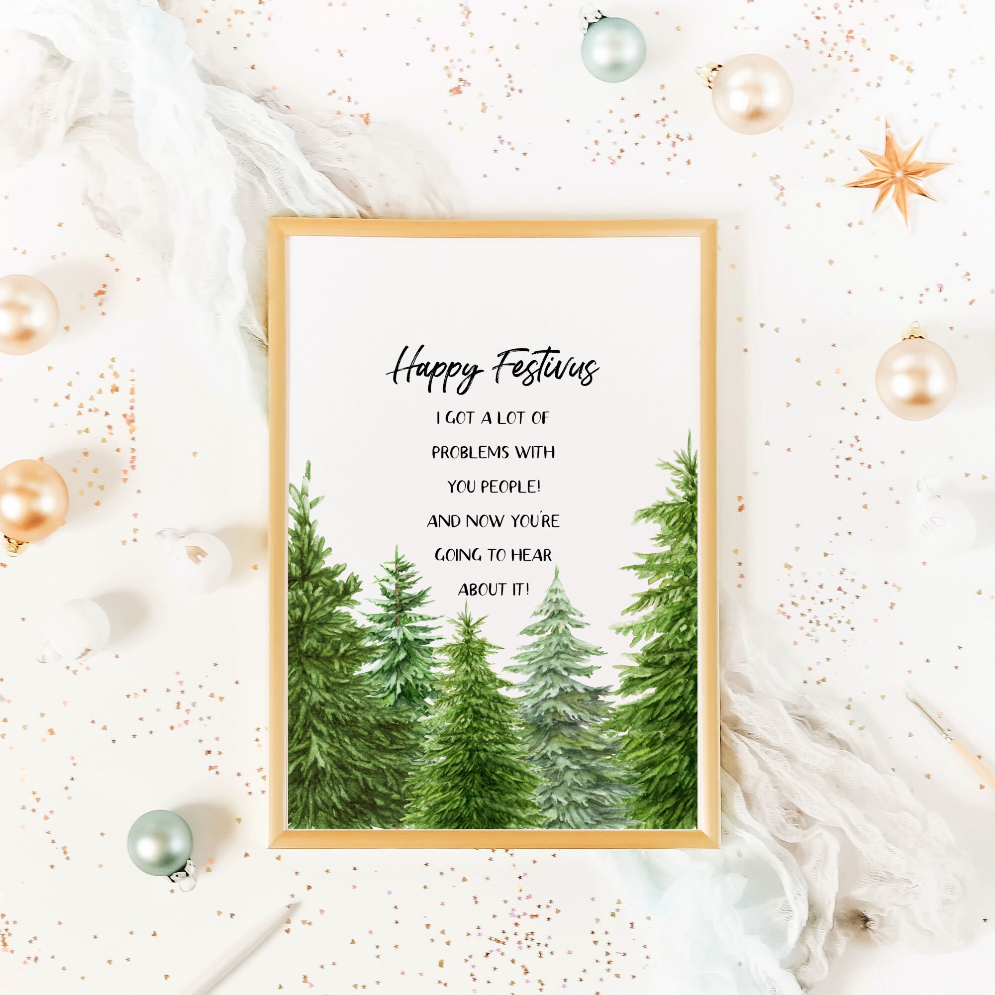 Festivus Seinfeld Christmas Print, Christmas Prints, Seinfeld Christmas,  Seinfeld Festivus, Jerry Seinfeld, Kramer, George Costanza - Etsy