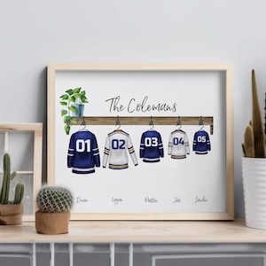 Impresión digital personalizada de papá de hockey - Jersey de hockey - Regalo para papá - Mamá de hockey - Regalo de papá personalizado - Regalo de hockey - Papá personalizado