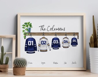 Personalized Hockey Dad Digital Print - Hockey Jersey - Gift for Dad - Hockey Mom - Personalized Dad Gift - Hockey Gift - Personalized Dad