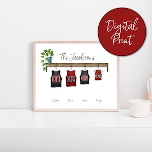 Personalized Basketball Dad Digital Print - Basketball Jersey - Gift for Dad - Personalized Dad Gift - Basketball Gift - Personalized Dad