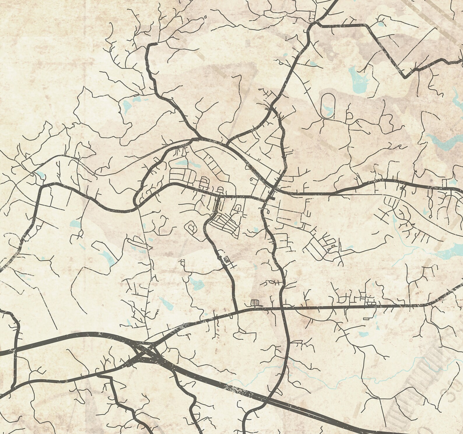 CROZET VA Canvas Print Ready for Hanging Virginia City Map Etsy