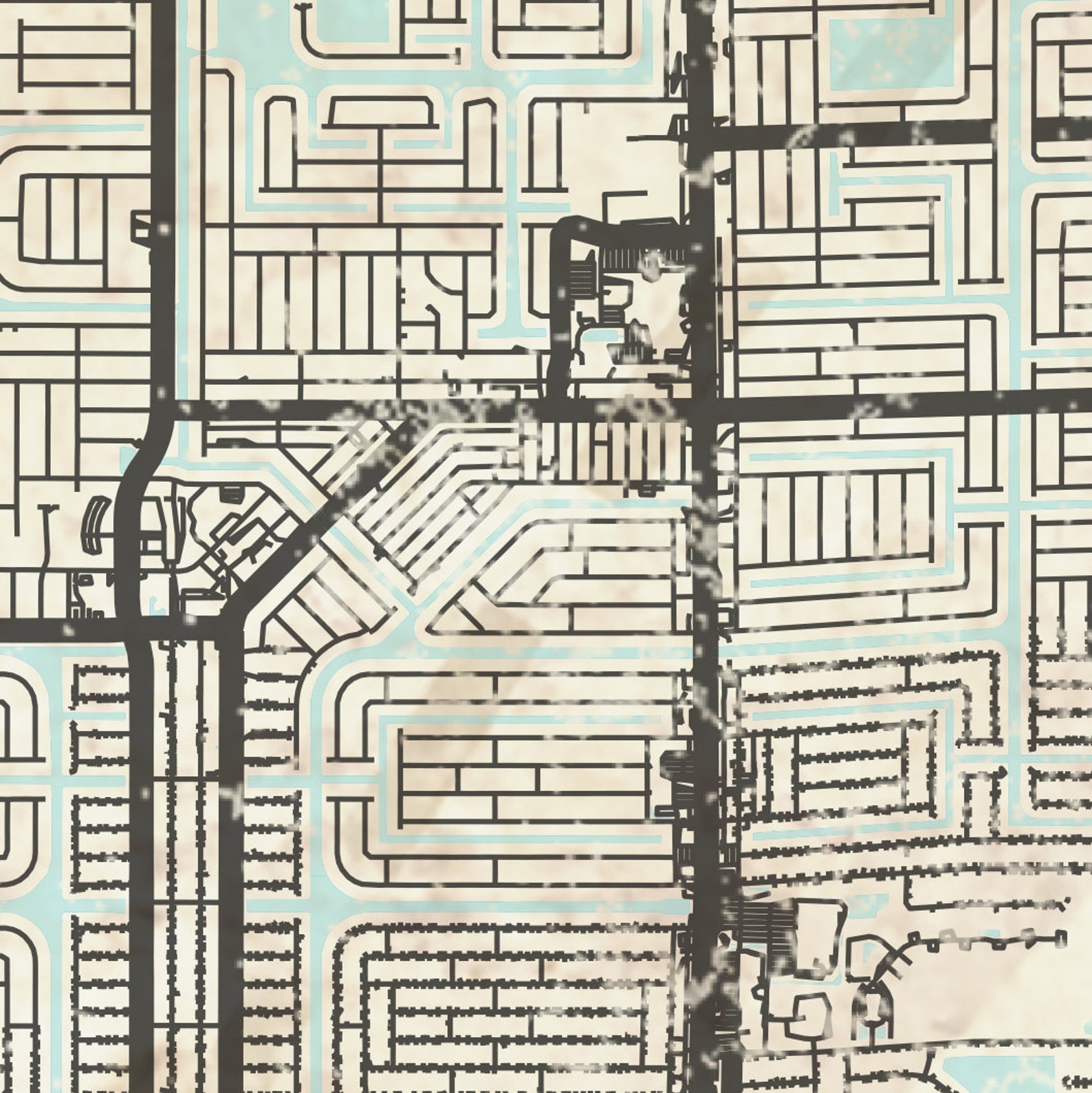 CAPE CORAL FL Canvas Print Ready to Hang Florida City Map Etsy