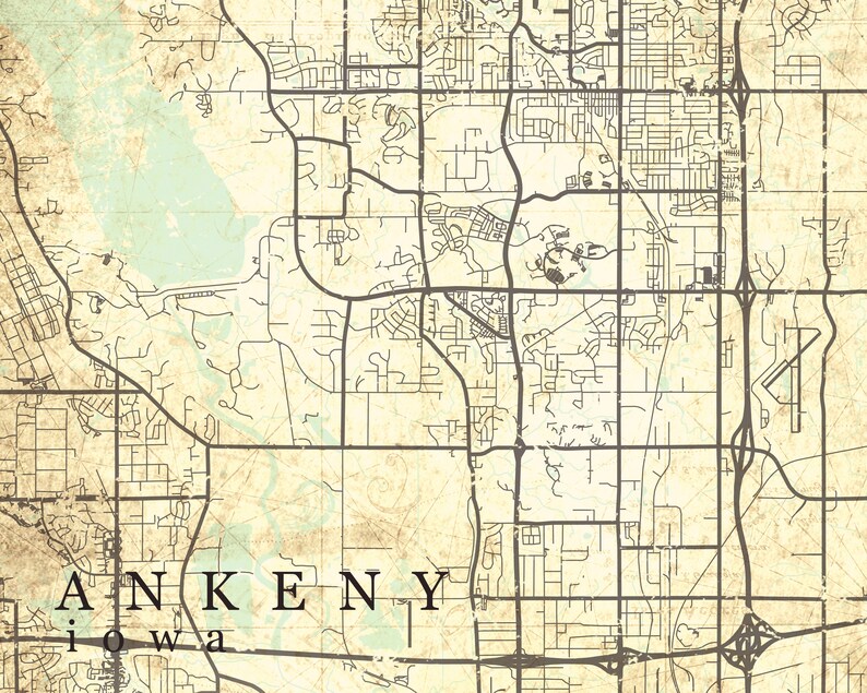 FRAME TV Ankeny IA Map Iowa Digital Wall Art for Samsung Etsy