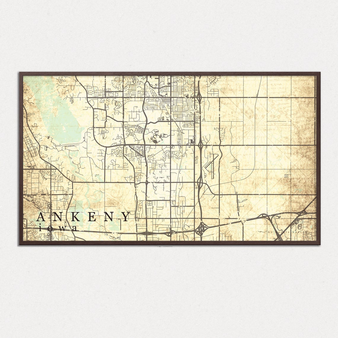 FRAME TV Ankeny IA Map Iowa Digital Wall Art for Samsung Etsy