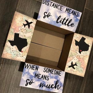 Long Distance Relationship Gift Box: Map Themed Care Package