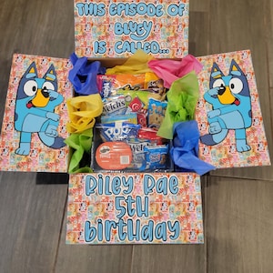 Custom Care Package Design-Bluey /The Grannys/Keepy Uppy/blue dog/Janet and Rita/Blue Heeler/Bluey Cartoon Parents/Party Favor/Birthday Box