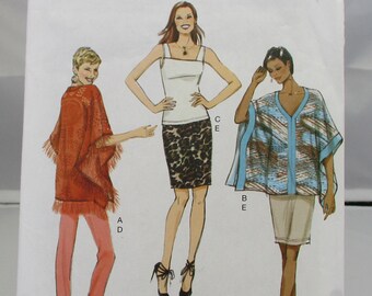 Sleeveless Top /& Pull ... Butterick Ladies Easy Sewing Pattern 6424 Ponchos