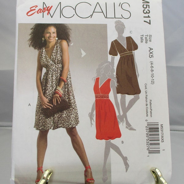 McCALL'S  MISSES'S DRESS pattern new uncut size 4 to 12 #5317