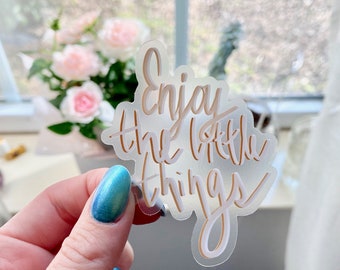 Little Things Sticker, Positivity Stickers, Happy Stickers, Positive Reminder Sticker, Cute Stickers, Inspirational Quote Sticker, Rose Soma